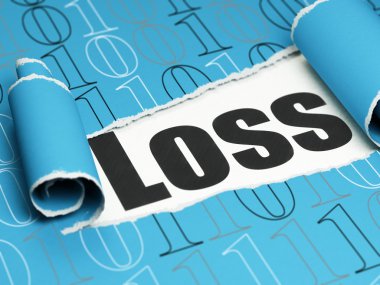 İş kavramı: yırtık kağıt parçası altında siyah metin Kaybı