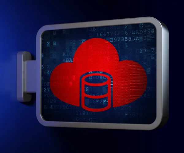 Database concept: Database With Cloud on billboard background — Stock fotografie