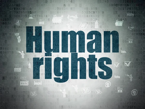 Politická koncepce: lidská práva na digitální Data papírové pozadí — Stock fotografie