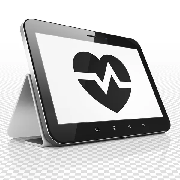 Concetto di medicina: computer tablet con cuore in mostra — Foto Stock
