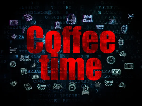 Timeline concept: Coffee Time on Digital background — Stock Photo, Image