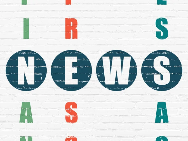 News concept: word News in solving Crossword Puzzle — Stock Photo, Image