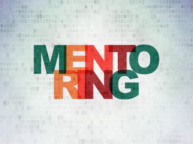 Eğitim kavramı: dijital arka plan üzerinde danışmanlık