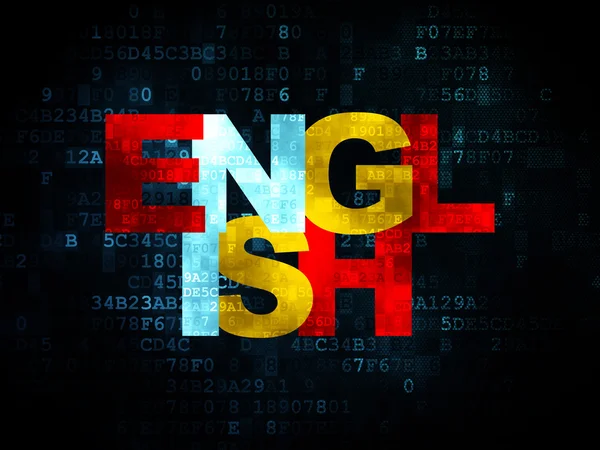 Concetto di istruzione: inglese su sfondo digitale — Foto Stock