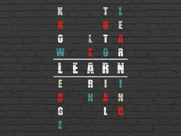 Utbildning koncept: ord Lär dig lösa korsord — Stockfoto