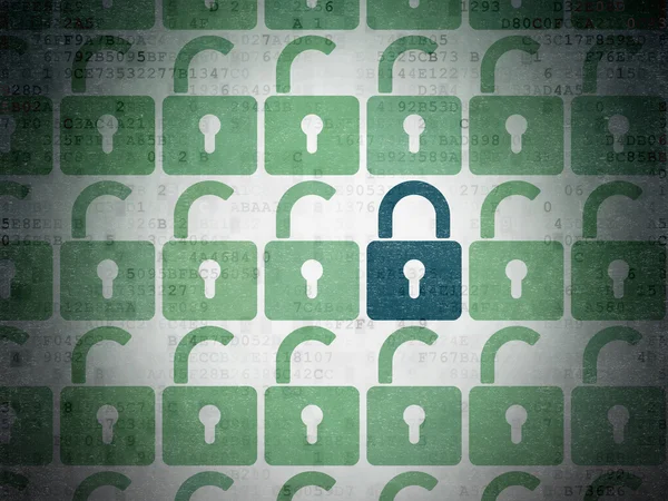 Privacy concept: closed padlock icon on Digital Paper background — Stock Photo, Image