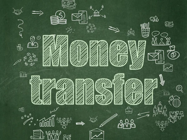 Finance concept: Money Transfer on School Board background — Stock Photo, Image