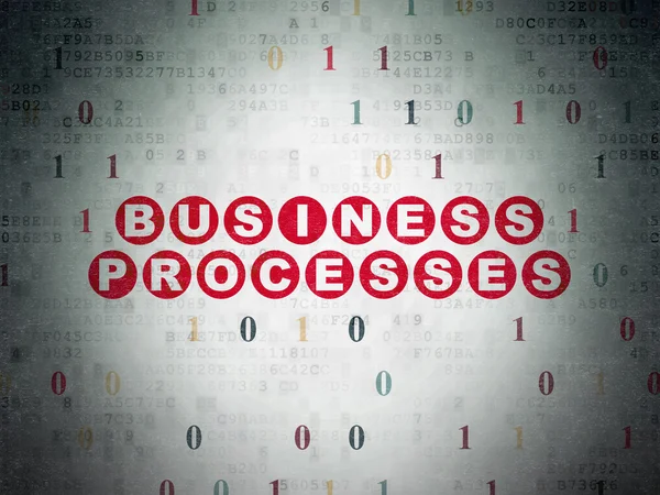 Conceito de finanças: Processos de negócios em fundo digital — Fotografia de Stock