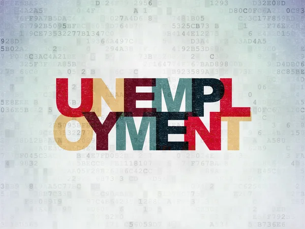 事業コンセプト： 失業率はデジタル背景 — ストック写真