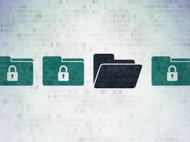 Ekonomi kavramı: klasör simgesinde dijital kağıt arka plan