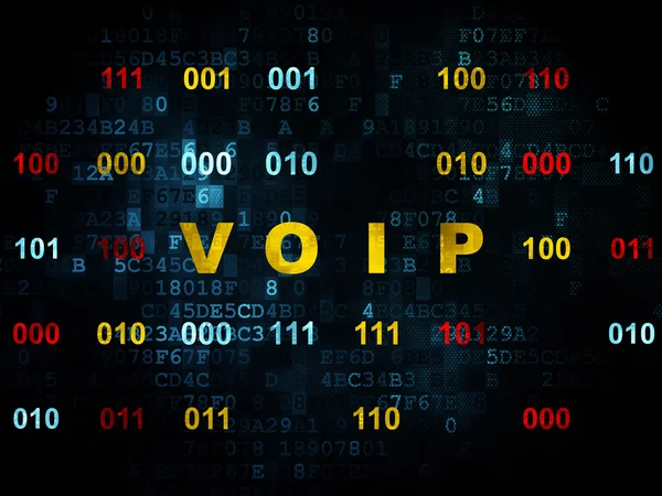 Concepto de diseño web: VOIP sobre fondo digital —  Fotos de Stock