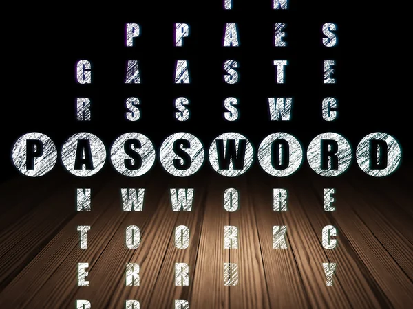 Security concept: word Password in solving Crossword Puzzle — Stock Photo, Image