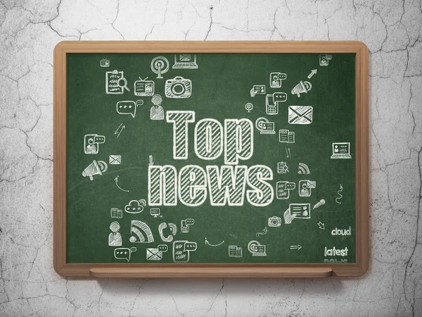 News concept: Top News on School Board background — Stock Photo, Image