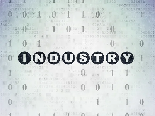 Podnikatelský koncept: průmysl na digitální papír na pozadí — Stock fotografie