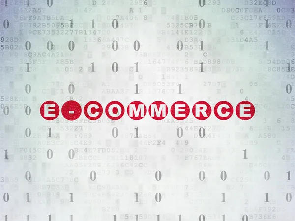 Ekonomi kavramı: E-ticaret dijital kağıt arka plan üzerinde — Stok fotoğraf
