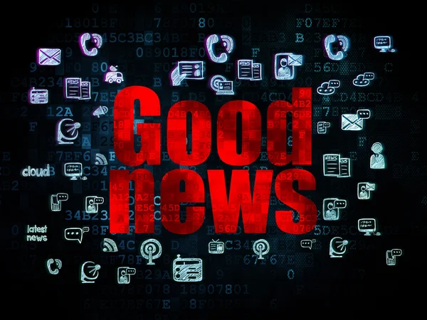 News concept: Good News on Digital background — Stock Photo, Image