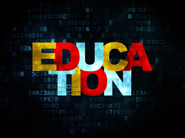 Концепция образования: образование на цифровом фоне — стоковое фото