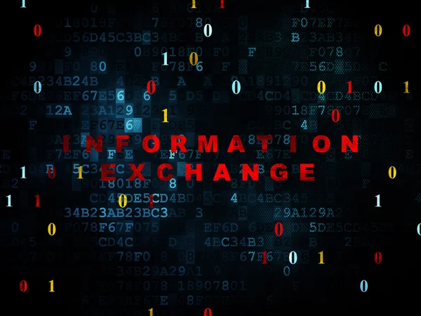Концепция информации: Обмен информацией на цифровом фоне — стоковое фото