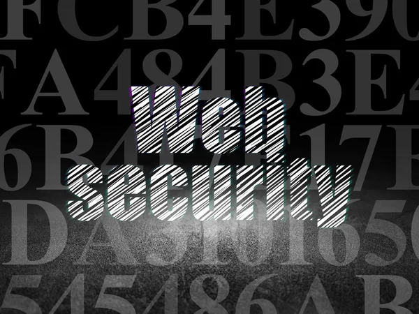 Concept de confidentialité : Web Security in grunge dark room — Photo