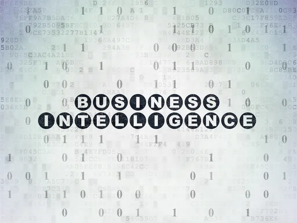 Conceito de negócio: Business Intelligence on Digital Paper background — Fotografia de Stock