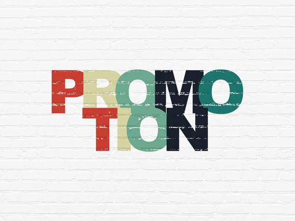 Marketing concept: Promotion on wall background — Stock Photo, Image