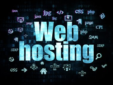 Web tasarım konsepti: dijital arka plan Web Hosting