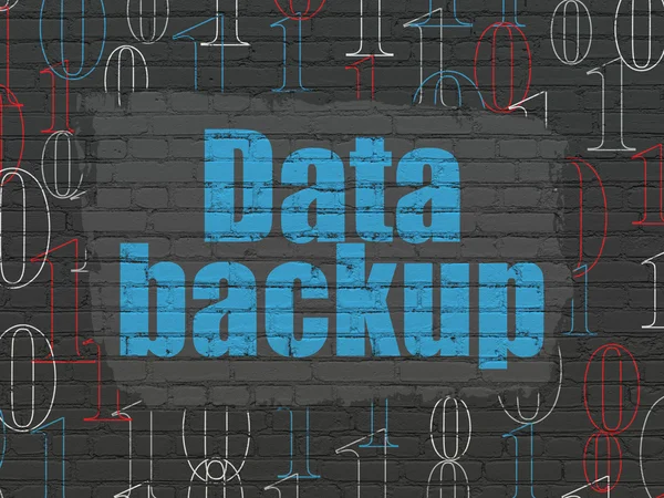 Gegevens concept: gegevens back-up op de muur achtergrond — Stockfoto