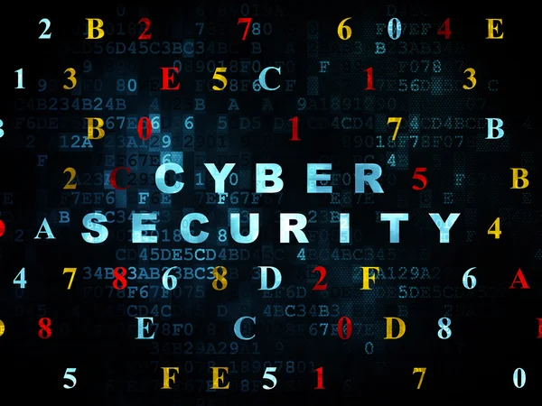 Концепция безопасности: кибербезопасность на цифровом фоне — стоковое фото