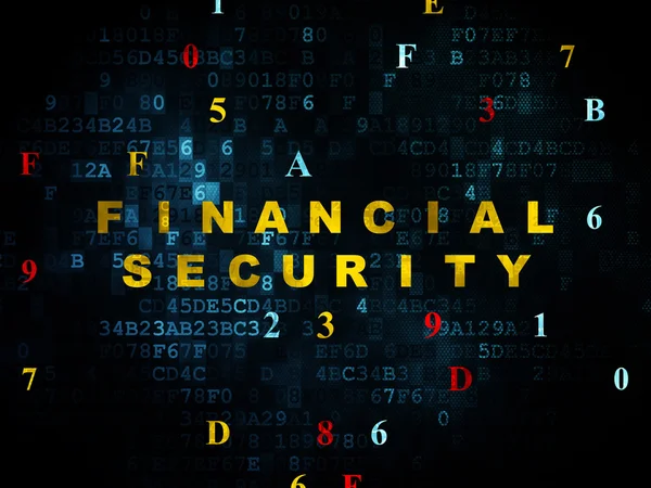 Privacy concept: Financial Security on Digital background — Stock Photo, Image