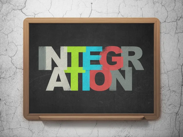 Business concept: Integration on School Board background — Stock Photo, Image