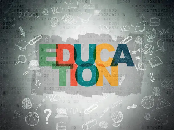 Oktatási koncepció: oktatás a digitális papír háttér — Stock Fotó