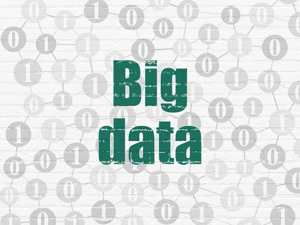 Information koncept: big data på väggen bakgrund — Stockfoto