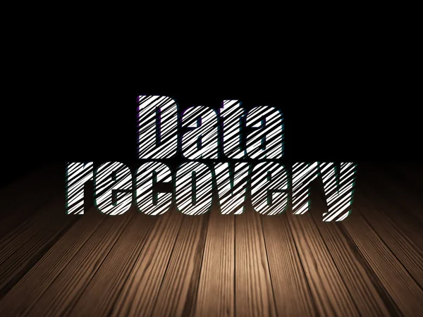 Information concept: Data Recovery in grunge dark room — Stock Photo, Image