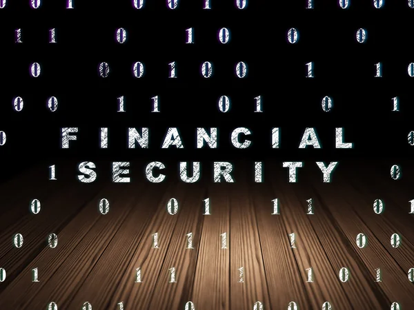 Datenschutzkonzept: Finanzielle Sicherheit im Grunge Dark Room — Stockfoto