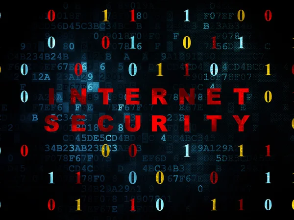 Concept de sécurité : Internet Security sur fond numérique — Photo