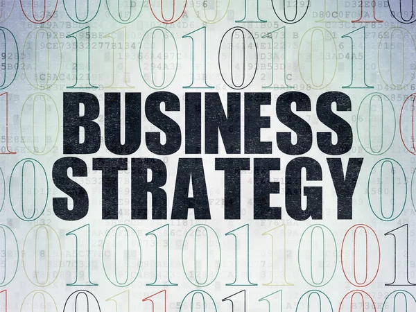 Financiën concept: bedrijfsstrategie op digitale papier achtergrond — Stockfoto