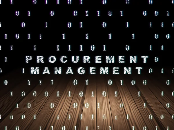 Business concept: Procurement Management in grunge dark room — Stock Photo, Image