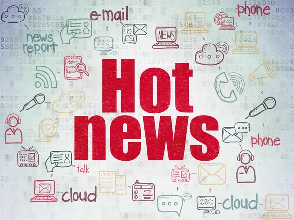 News concept: Hot News on Digital Paper background — Stock Photo, Image