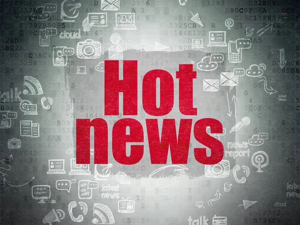 Conceito de notícias: Hot News on Digital Paper background — Fotografia de Stock