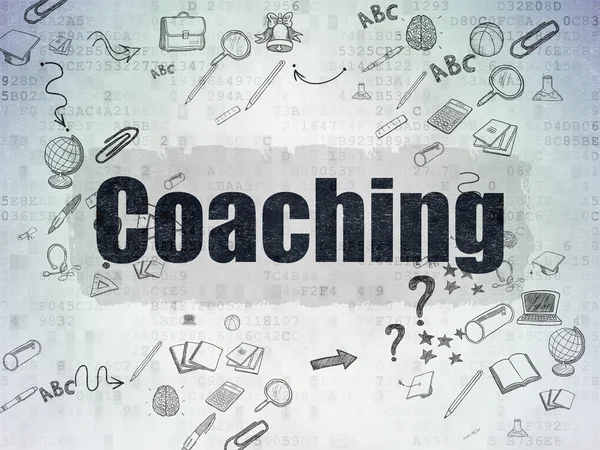 Education concept: Coaching on Digital Paper background — Stock Photo, Image