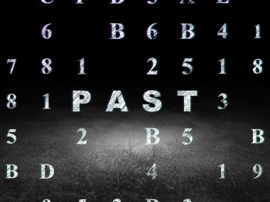 Zaman çizelgesi kavramı: grunge karanlık oda geçmişte