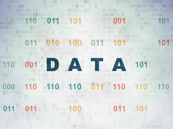 Concepto de datos: datos sobre el fondo del papel digital — Foto de Stock