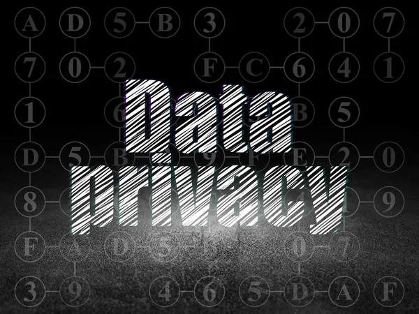 Концепция безопасности: Конфиденциальность данных в гранж темной комнате — стоковое фото