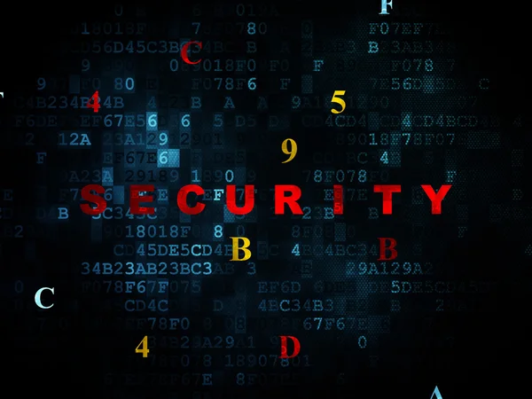 Schutzkonzept: Sicherheit vor digitalem Hintergrund — Stockfoto