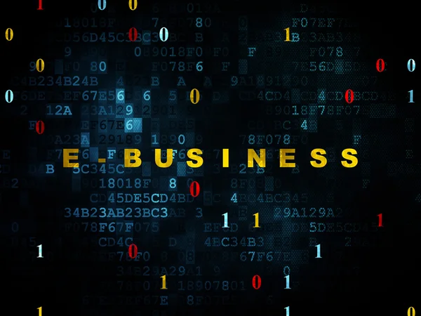 Finansieringskoncept: E-business på digital baggrund - Stock-foto