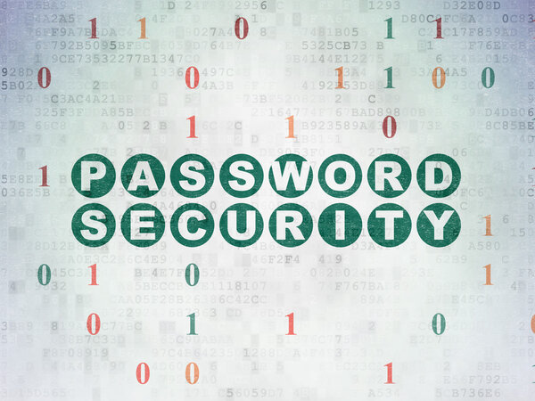 Safety concept: Password Security on Digital Paper background