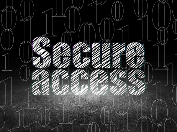 Protection concept: Secure Access in grunge dark room — Stock Photo, Image