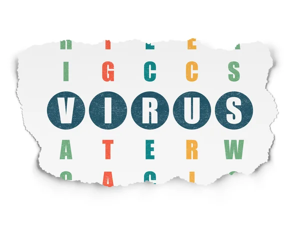 プライバシー概念: 単語のクロスワード パズルを解くのウイルス — ストック写真