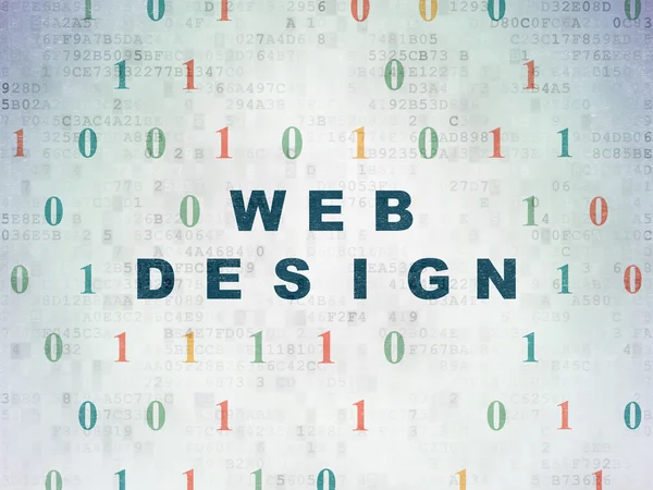 Conceito de desenvolvimento Web: Web Design em fundo de papel digital — Fotografia de Stock