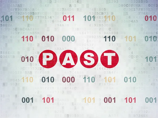 Timeline concept: Past on Digital Paper background — Stock Photo, Image